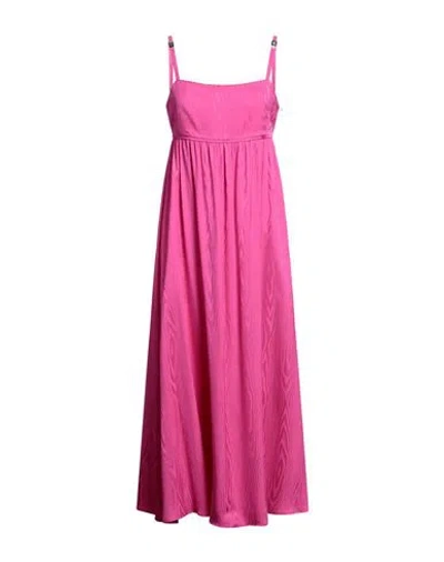 Boutique Moschino Woman Maxi Dress Fuchsia Size 10 Viscose In Pink