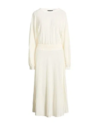 Boutique Moschino Woman Maxi Dress Ivory Size 10 Virgin Wool In White