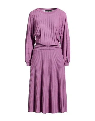 Boutique Moschino Woman Maxi Dress Mauve Size 6 Virgin Wool In Purple