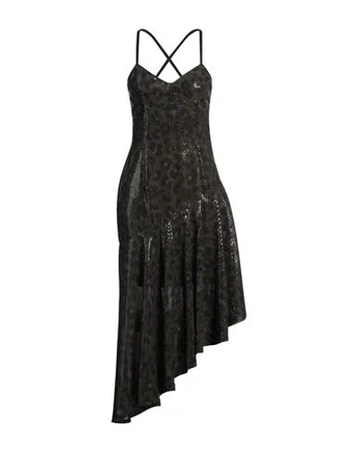 Boutique Moschino Woman Maxi Dress Military Green Size 6 Polyester