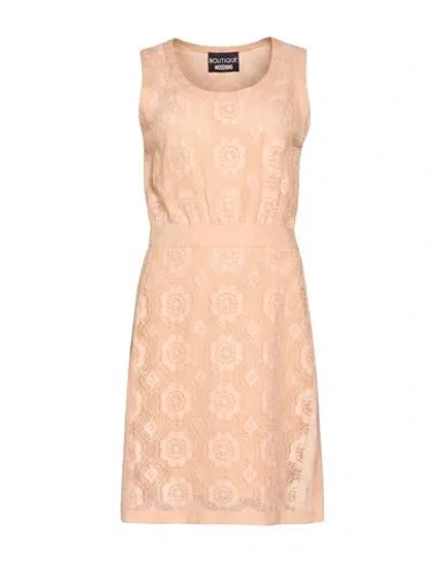 Boutique Moschino Woman Midi Dress Apricot Size 4 Cotton, Polyamide In Brown