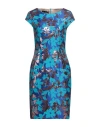 Boutique Moschino Woman Midi Dress Azure Size 6 Cotton, Polyester, Polyamide In Blue