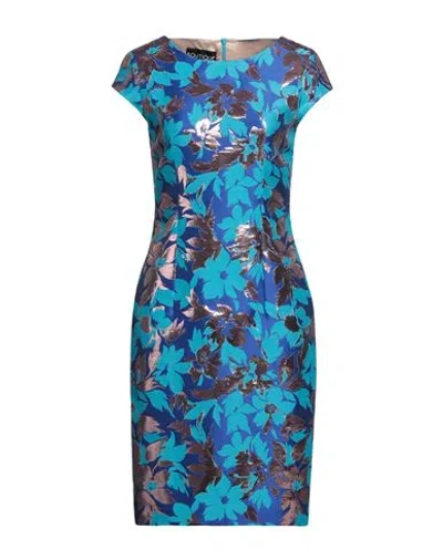 Boutique Moschino Woman Midi Dress Azure Size 6 Cotton, Polyester, Polyamide In Blue