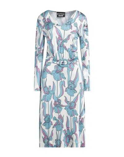 Boutique Moschino Woman Midi Dress Azure Size 6 Viscose, Elastane In Blue