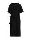Boutique Moschino Woman Midi Dress Black Size 8 Polyester, Virgin Wool, Elastane