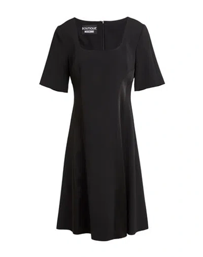 Boutique Moschino Woman Midi Dress Black Size 14 Acetate, Viscose, Elastane