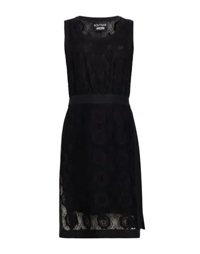 Boutique Moschino Woman Midi Dress Black Size 4 Cotton, Polyamide