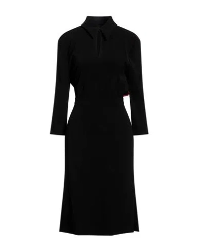 Boutique Moschino Woman Midi Dress Black Size 8 Polyester, Elastane
