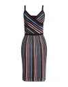 Boutique Moschino Woman Midi Dress Black Size 8 Viscose, Polyamide, Polyester In Black