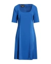 Boutique Moschino Woman Midi Dress Blue Size 10 Acetate, Viscose, Elastane