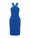 Boutique Moschino Woman Midi Dress Bright Blue Size 6 Polyester, Elastane, Polyamide, Viscose In Blue