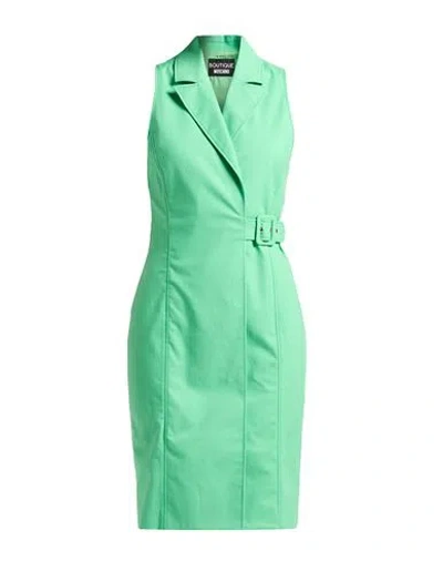 Boutique Moschino Woman Midi Dress Green Size 8 Cotton, Elastane