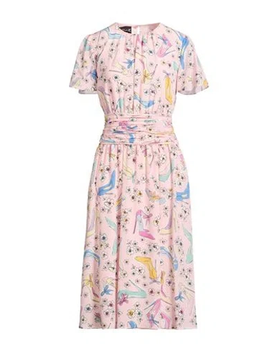 Boutique Moschino Woman Midi Dress Light Pink Size 6 Silk