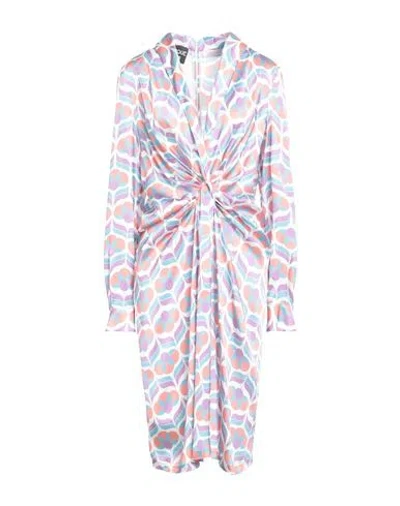 Boutique Moschino Woman Midi Dress Light Purple Size 10 Silk, Viscose