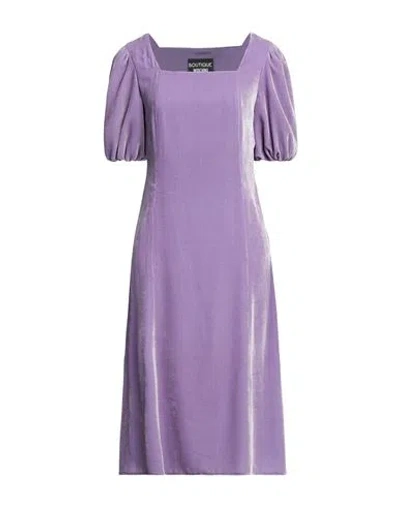 Boutique Moschino Woman Midi Dress Mauve Size 6 Viscose, Silk In Purple