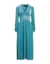 Boutique Moschino Woman Midi Dress Pastel Blue Size 4 Viscose, Silk