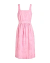 Boutique Moschino Woman Midi Dress Pink Size 6 Cotton, Viscose