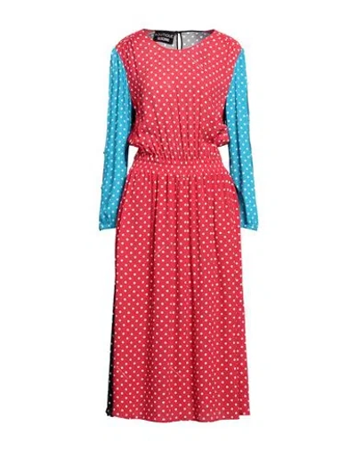 Boutique Moschino Woman Midi Dress Red Size 6 Viscose