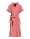 Boutique Moschino Woman Midi Dress Salmon Pink Size 10 Polyester, Virgin Wool, Elastane In Pink