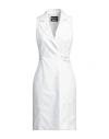 Boutique Moschino Woman Midi Dress White Size 14 Cotton, Elastane