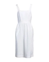Boutique Moschino Woman Midi Dress White Size 12 Cotton, Viscose