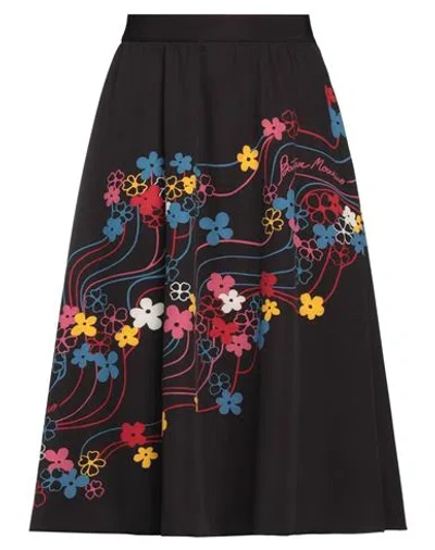 Boutique Moschino Woman Midi Skirt Black Size 6 Polyester, Elastane