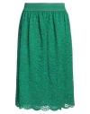 Shop Boutique Moschino Woman Midi Skirt Green Size 12 Cotton, Polyamide, Viscose, Elastane