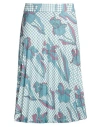 Boutique Moschino Woman Midi Skirt Pastel Blue Size 14 Polyester, Elastane In Blue