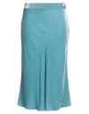 Boutique Moschino Woman Midi Skirt Sky Blue Size 14 Viscose, Silk In Blue