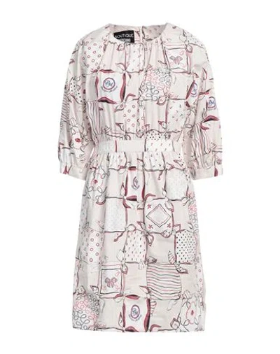 Boutique Moschino Woman Mini Dress Beige Size 6 Cotton