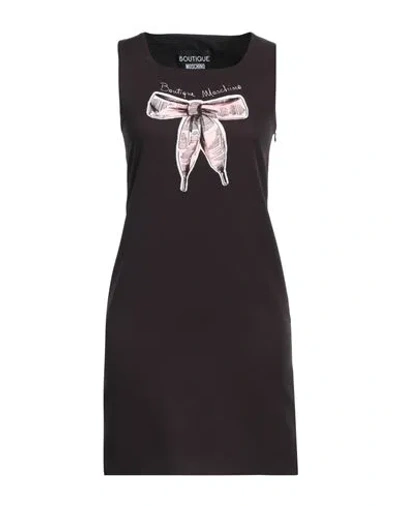 Boutique Moschino Woman Mini Dress Black Size 10 Polyester, Elastane