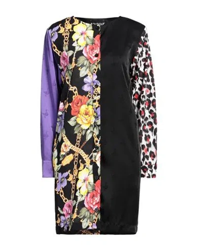 Boutique Moschino Woman Mini Dress Black Size 10 Viscose, Acetate, Silk, Polyester