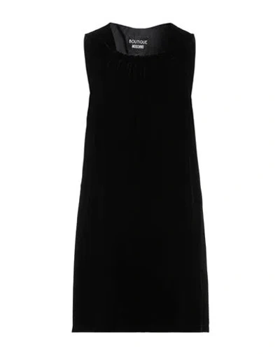 Boutique Moschino Woman Mini Dress Black Size 10 Viscose, Silk