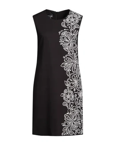 Boutique Moschino Woman Mini Dress Black Size 12 Polyester, Elastane
