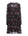 Boutique Moschino Woman Mini Dress Black Size 12 Viscose, Silk In Black