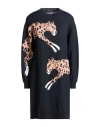 Boutique Moschino Woman Mini Dress Black Size 14 Virgin Wool, Acrylic, Polyamide, Mohair Wool In Black