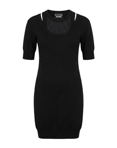 Boutique Moschino Woman Mini Dress Black Size 6 Cotton, Polyester
