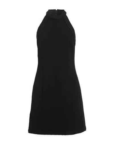 Boutique Moschino Woman Mini Dress Black Size 10 Polyester, Elastane