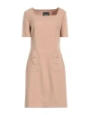 Boutique Moschino Woman Mini Dress Blush Size 14 Polyester, Virgin Wool, Elastane In Pink