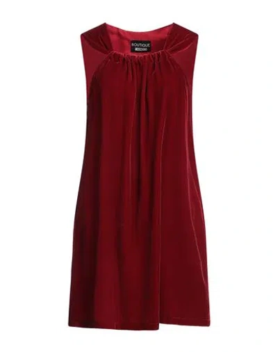 Boutique Moschino Woman Mini Dress Brick Size 12 Viscose, Silk In Red