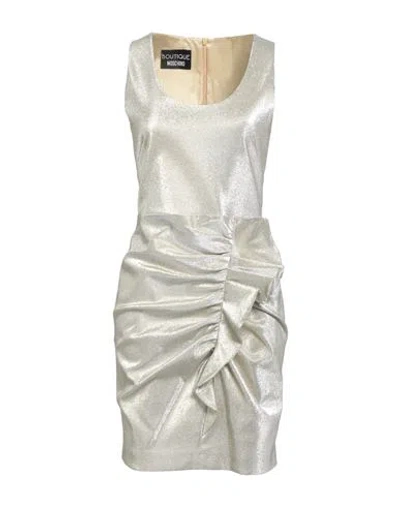 Boutique Moschino Woman Mini Dress Gold Size 10 Cotton, Polyester, Elastane