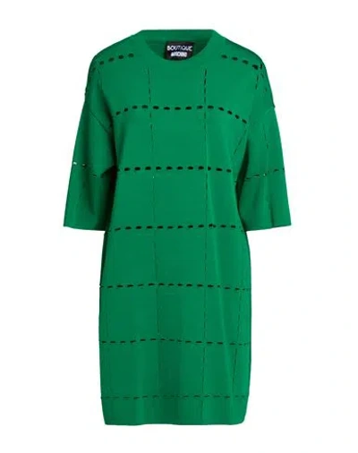 Boutique Moschino Woman Mini Dress Green Size 6 Viscose, Polyamide