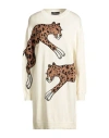 Boutique Moschino Woman Mini Dress Ivory Size 12 Virgin Wool, Acrylic, Polyamide, Mohair Wool In White