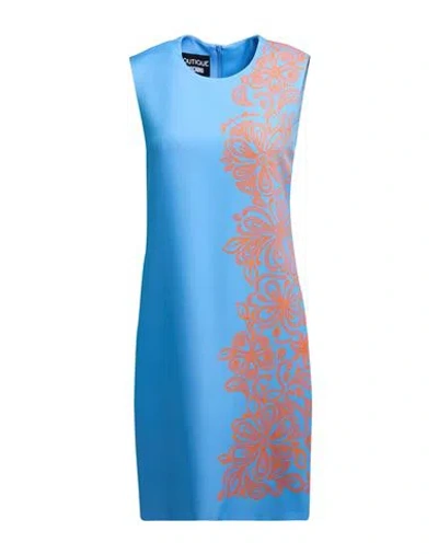 Boutique Moschino Woman Mini Dress Light Blue Size 6 Polyester, Elastane