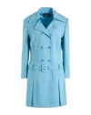 Boutique Moschino Woman Mini Dress Light Blue Size 8 Polyester, Virgin Wool, Elastane In Blue
