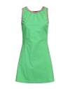 Boutique Moschino Woman Mini Dress Light Green Size 8 Cotton, Elastane