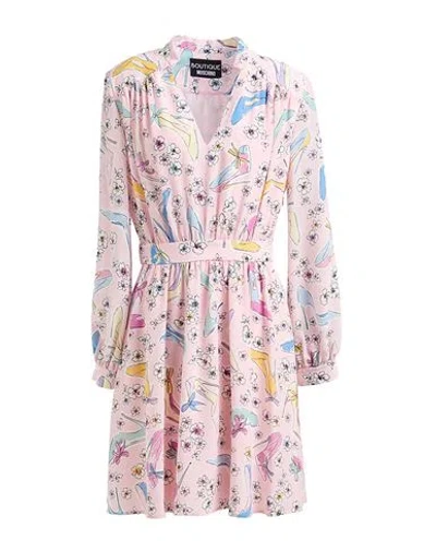 BOUTIQUE MOSCHINO BOUTIQUE MOSCHINO WOMAN MINI DRESS LIGHT PINK SIZE 10 SILK