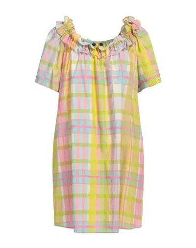 Boutique Moschino Woman Mini Dress Acid Green Size 10 Cotton