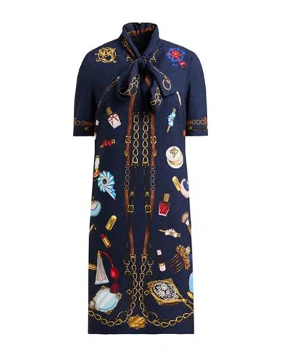 Boutique Moschino Woman Mini Dress Navy Size 10 Polyester, Elastane