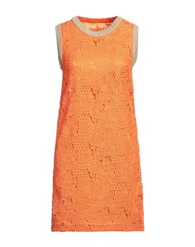 Boutique Moschino Woman Mini Dress Orange Size 10 Polyester